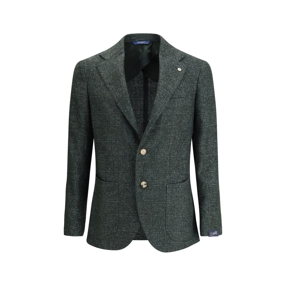 Single-breasted Blazer in mélange fabric