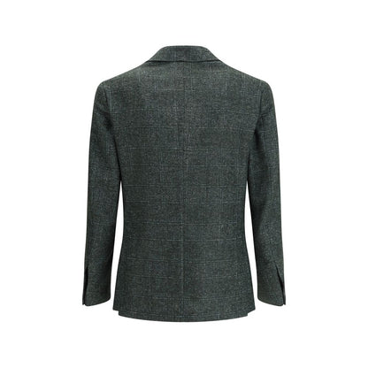 Single-breasted Blazer in mélange fabric