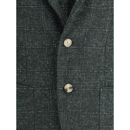 Single-breasted Blazer in mélange fabric