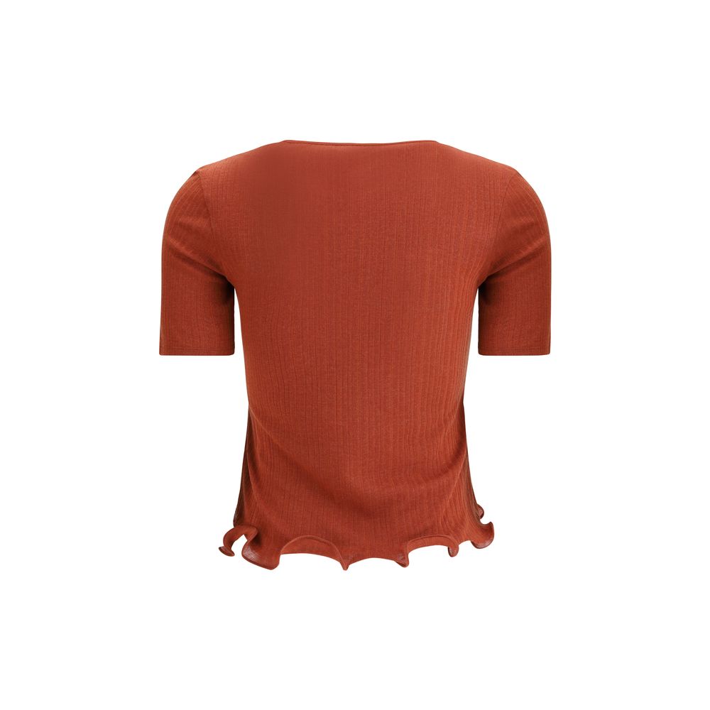 Short-sleeved Virgin Wool Top