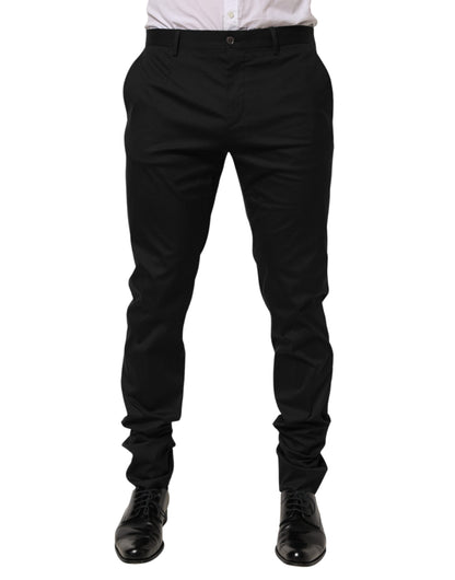 Black Cotton Formal Dress Men Trouser Pants