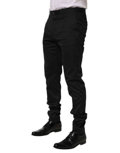 Black Cotton Formal Dress Men Trouser Pants