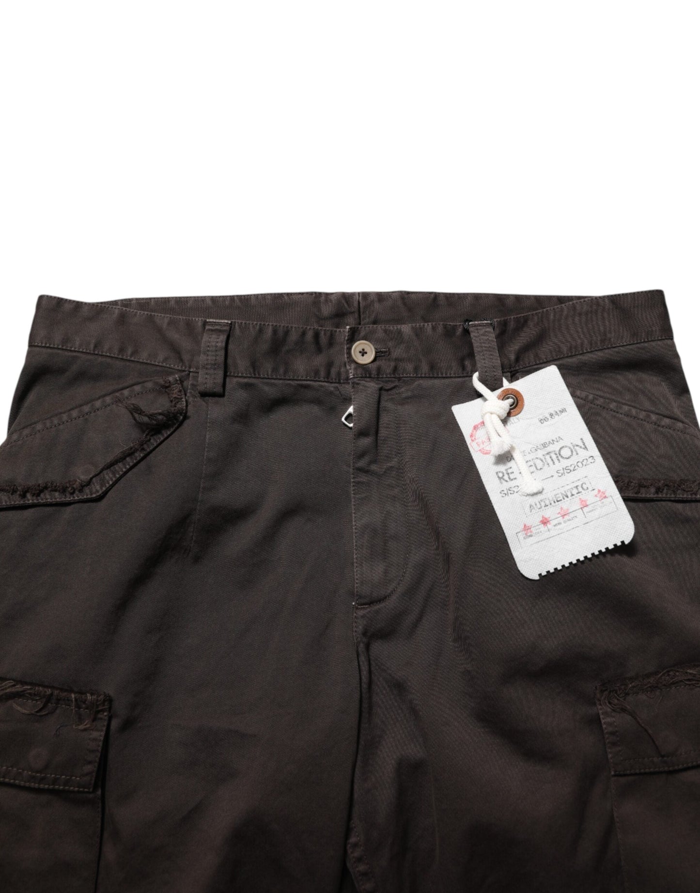 Brown Re- Edition Cotton Men Cargo Pants