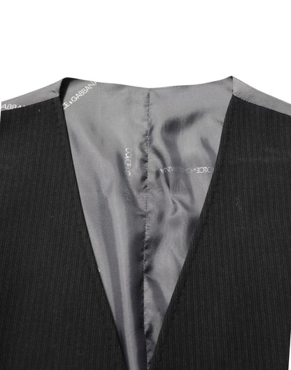 Black Cotton Waistcoat Dress Men Formal Vest