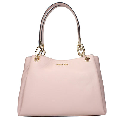 Pink Leather Shoulder Bags