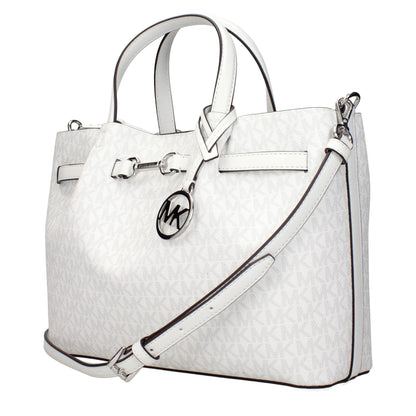 White Fabric Handbags