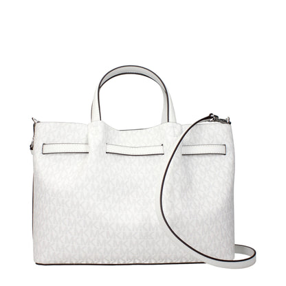 White Fabric Handbags