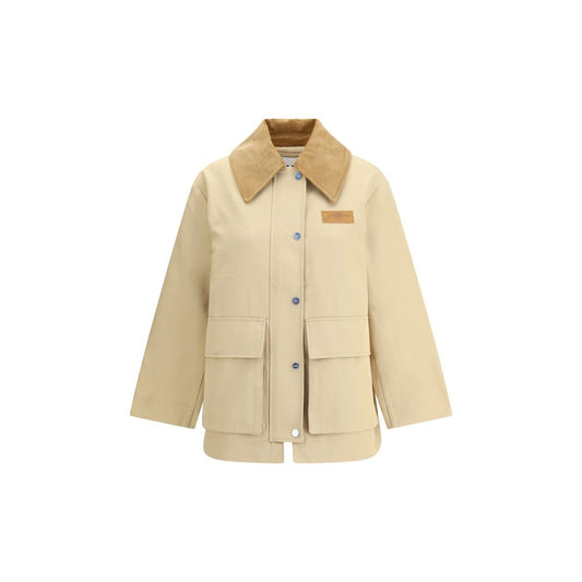 Cotton Jacket with corduroy collar