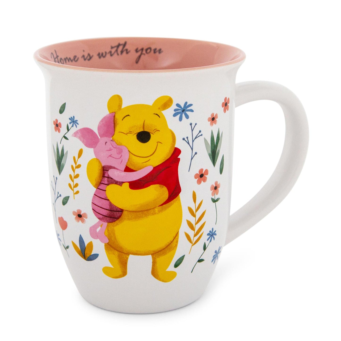 Disney Winnie the Pooh and Piglet "Home Is With You" Wide Rim Ceramic Mug