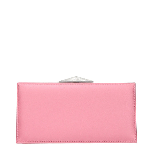 Pink Satin Clutch Bags