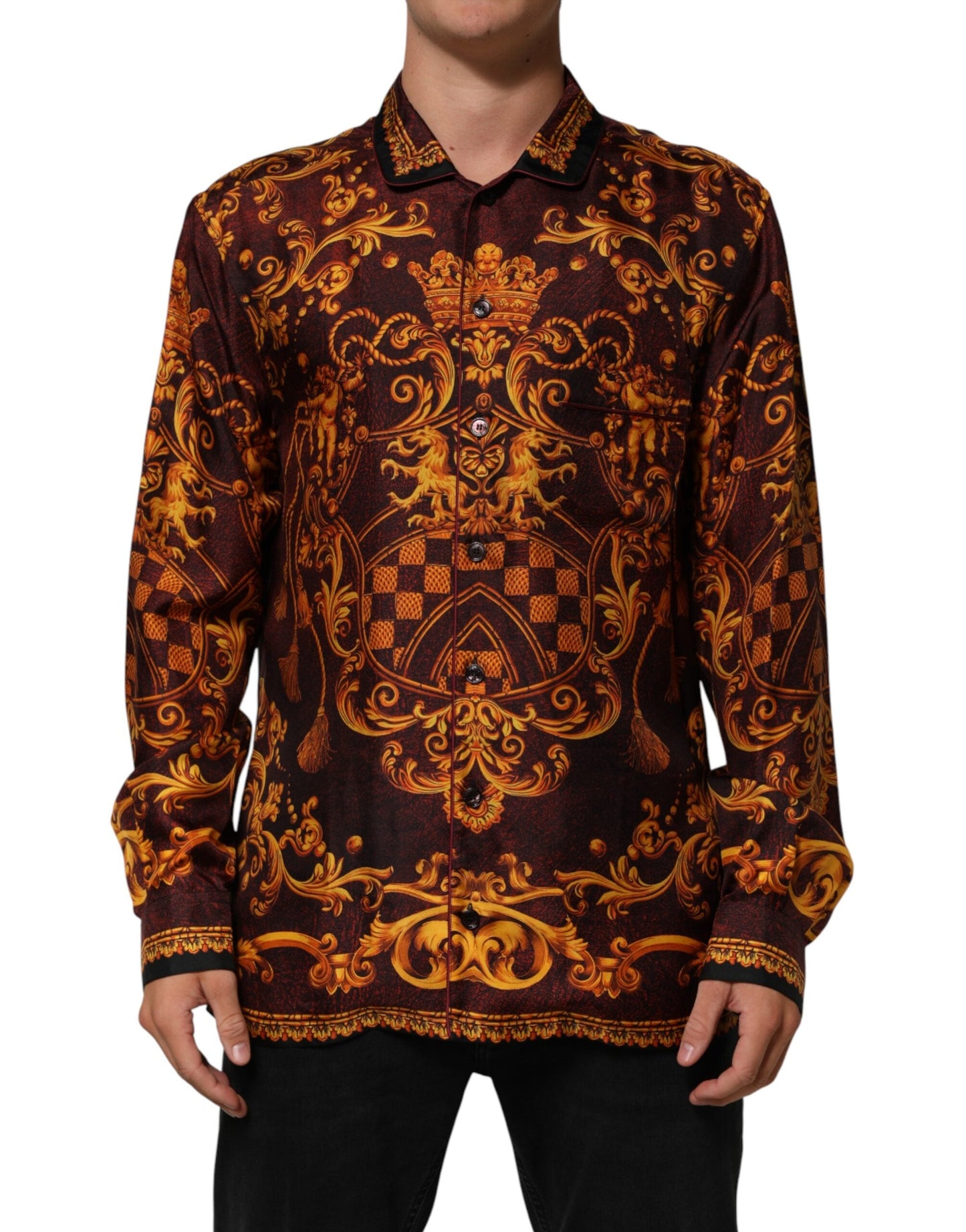 Floral Printed Baroque Button Down Shirt