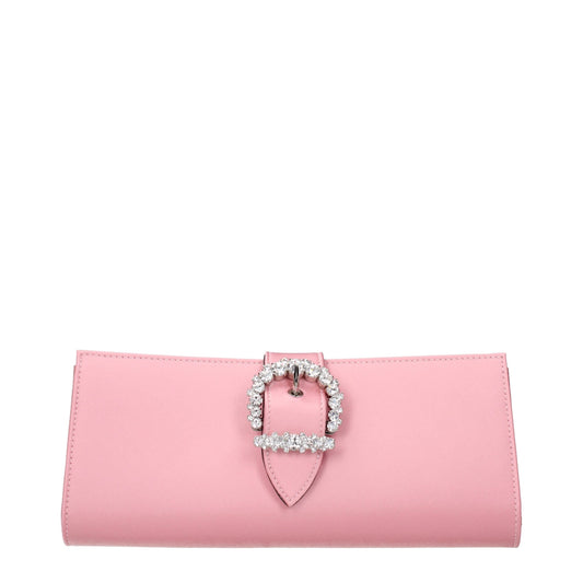 Pink Satin Clutch Bags