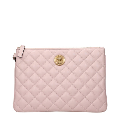 Pink Leather Clutch Bags
