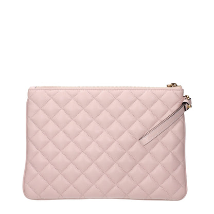 Pink Leather Clutch Bags