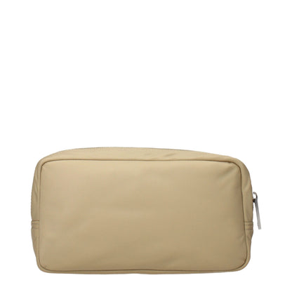 Beige Nylon Clutch Bags
