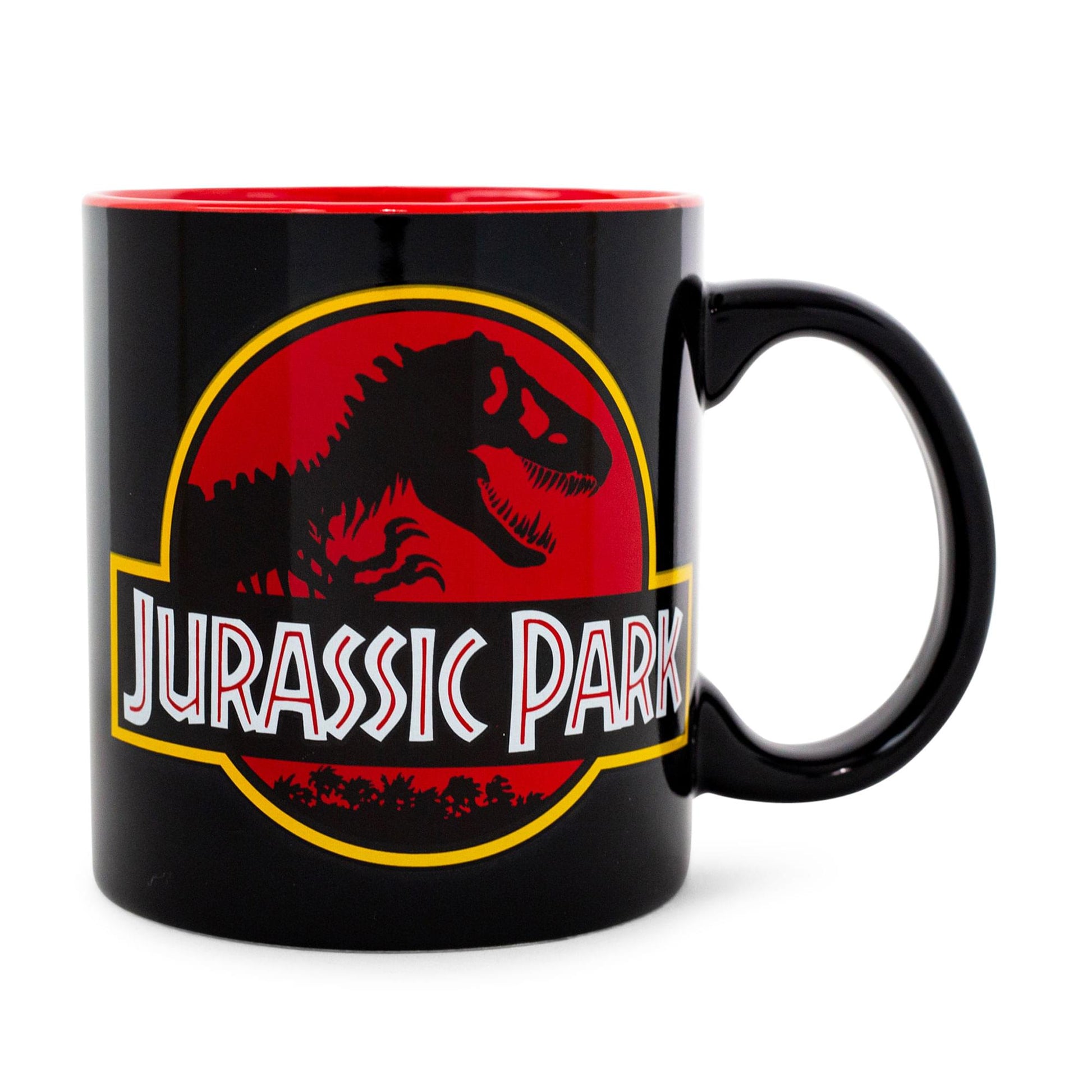 Jurassic Park Logo Black Ceramic Mug | Holds 20 Ounces