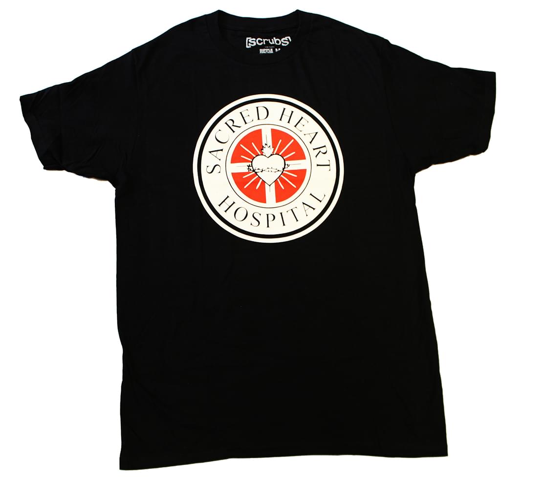 Scrubs "Sacred Heart Hospital" Men's Black T-Shirt - Medium