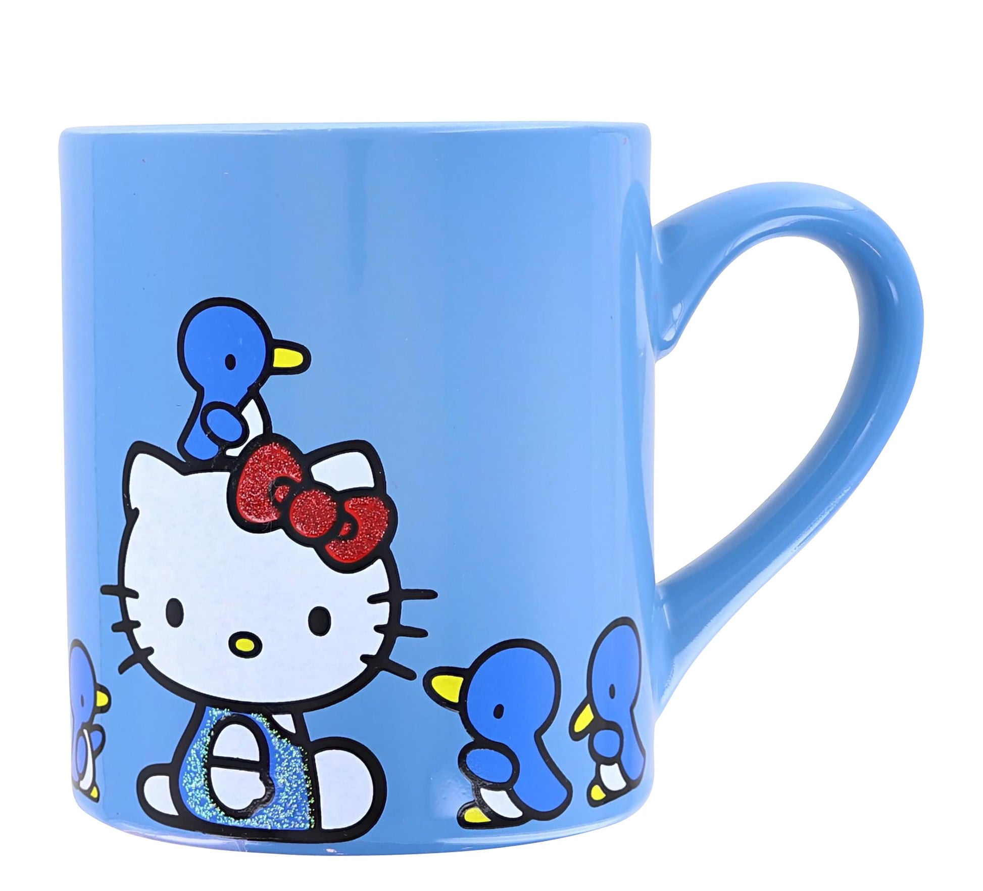 Sanrio Hello Kitty Blue Sparkles Ceramic Mug | Holds 14 Ounces