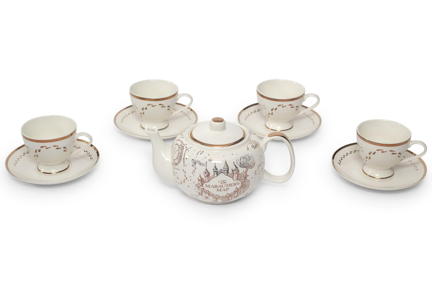 Harry Potter Marauders Map 10-Piece Porcelain Tea Set