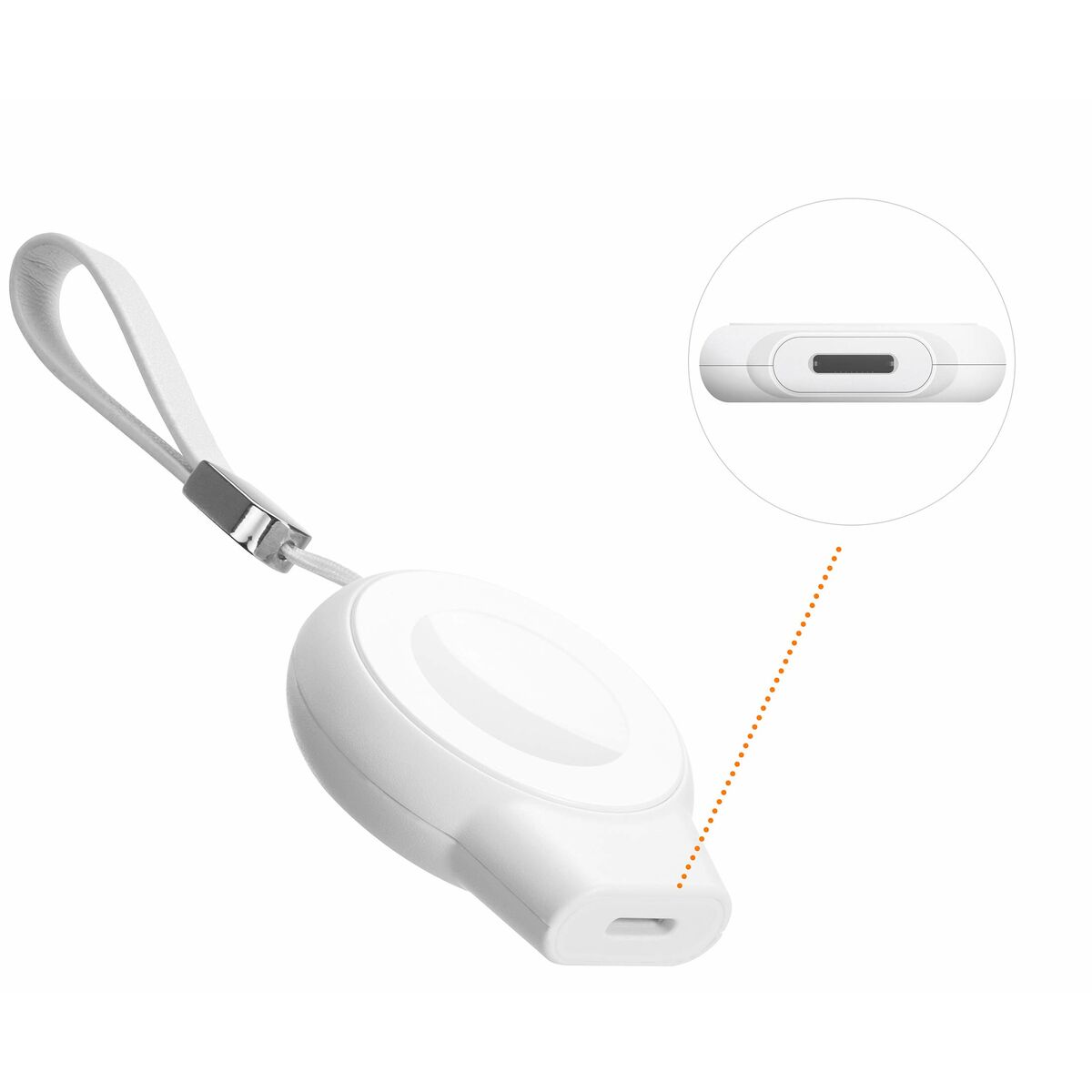 Magnetic USB Charging Cable QY-C066-NEW White (Refurbished A+)