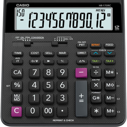 CASIO HR-170RC HR-170RC Mini Desktop Printing Calculator