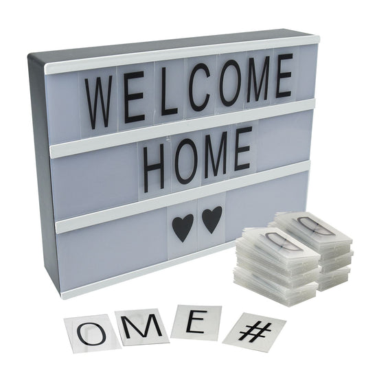 A4 Light up Letter Box Cinematic With 85 Letters, Numbers and Symbols with USB cable
