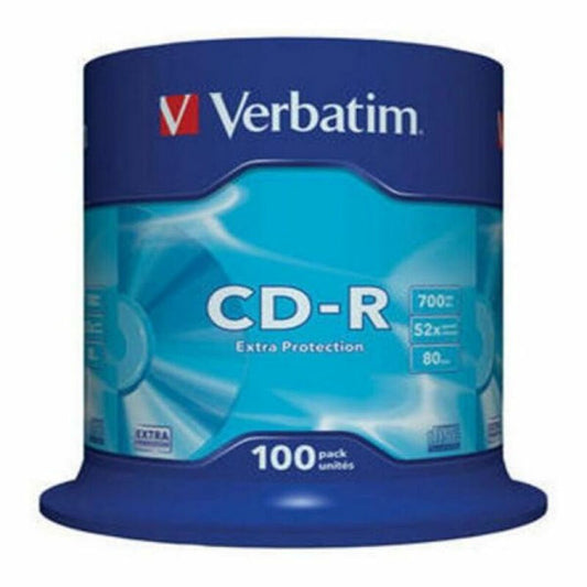 CD-R Verbatim 43411 52x 700 MB (100 Units) (Refurbished B)