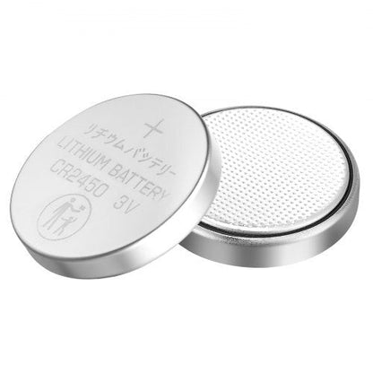 CR2450 Lithium Battery 4-Pack 3 Volt 600mAh Long-Lasting Coin & Button 20-Count