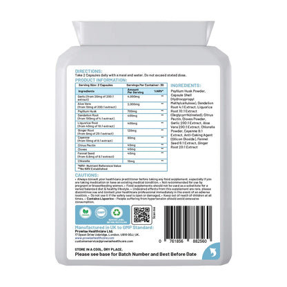 Detox Colon Cleanse 600mg 60 Capsules by Prowise Healthcare