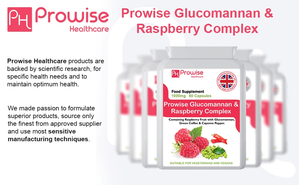 Glucomannon & Raspberry Complex - 60 Capsules by Prowise Healthcare