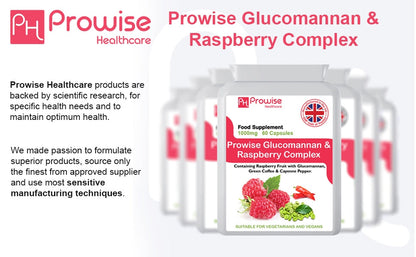 Glucomannon & Raspberry Complex - 60 Capsules by Prowise Healthcare