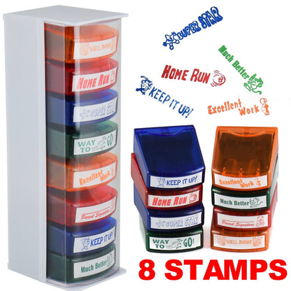 Set of 8 Ink School Stamps - SCH-20