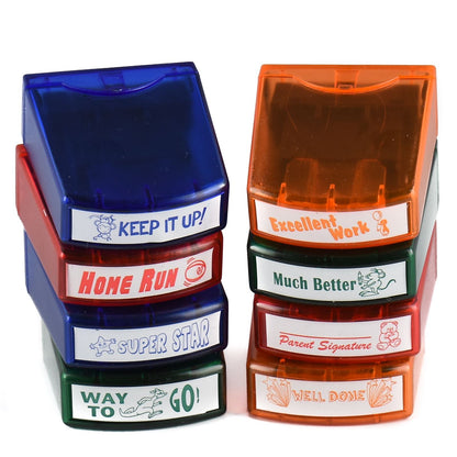 Set of 8 Ink School Stamps - SCH-20