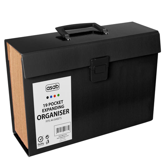 A4 Expanding Organiser File BLACK AS-07346
