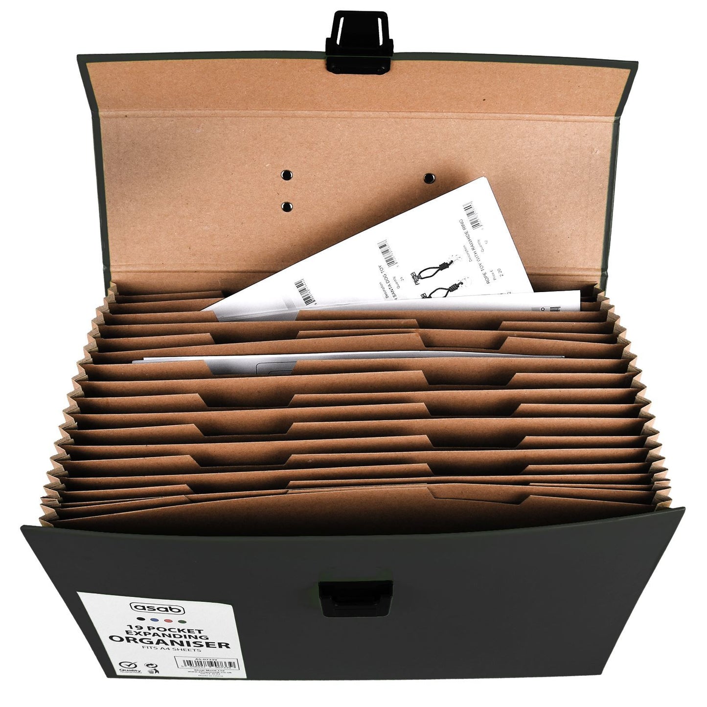 A4 Expanding Organiser File BLACK AS-07346
