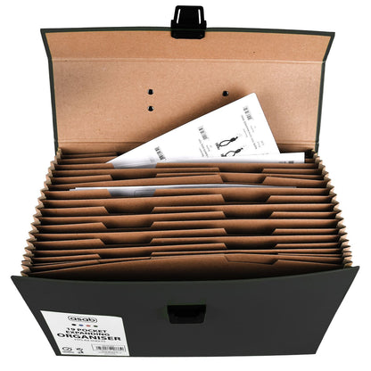 A4 Expanding Organiser File BLACK AS-07346