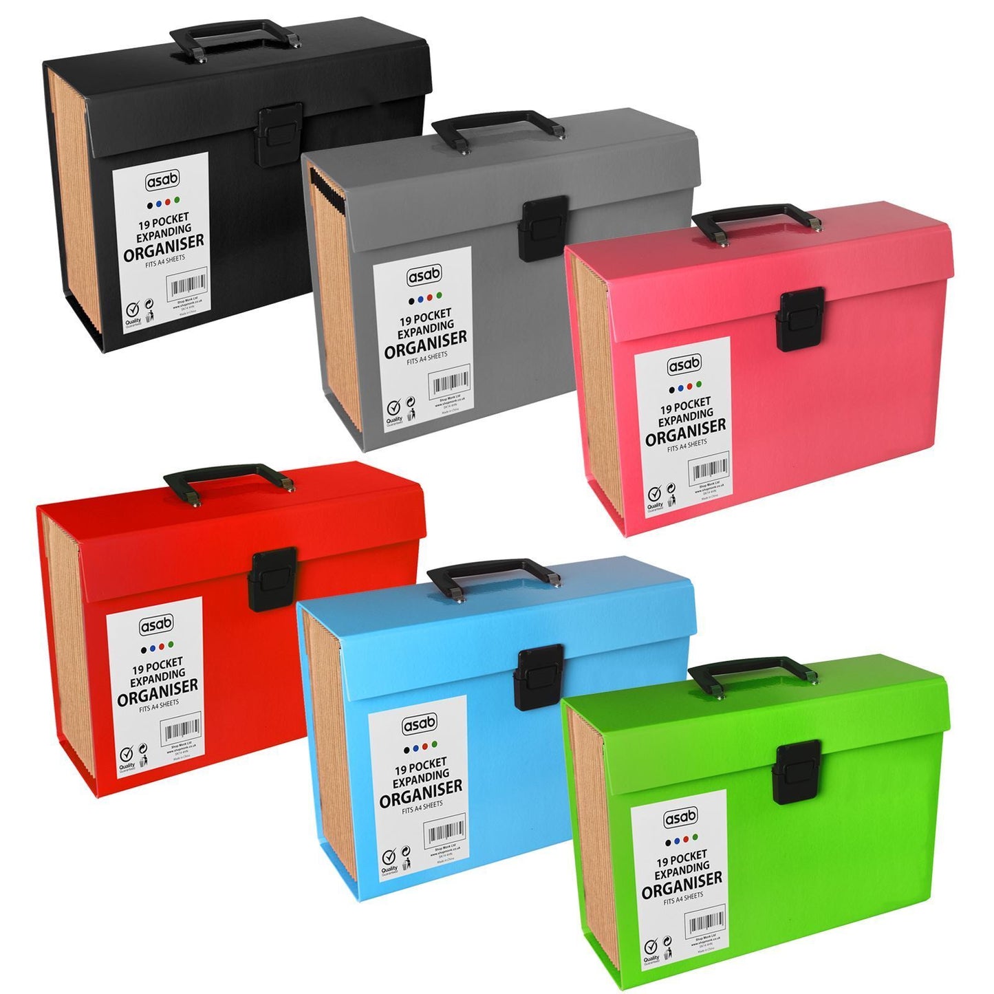 A4 Expanding Organiser File BLACK AS-07346