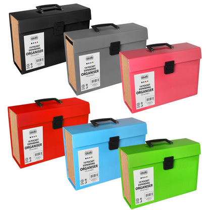 A4 Expanding Organiser File BLACK AS-07346