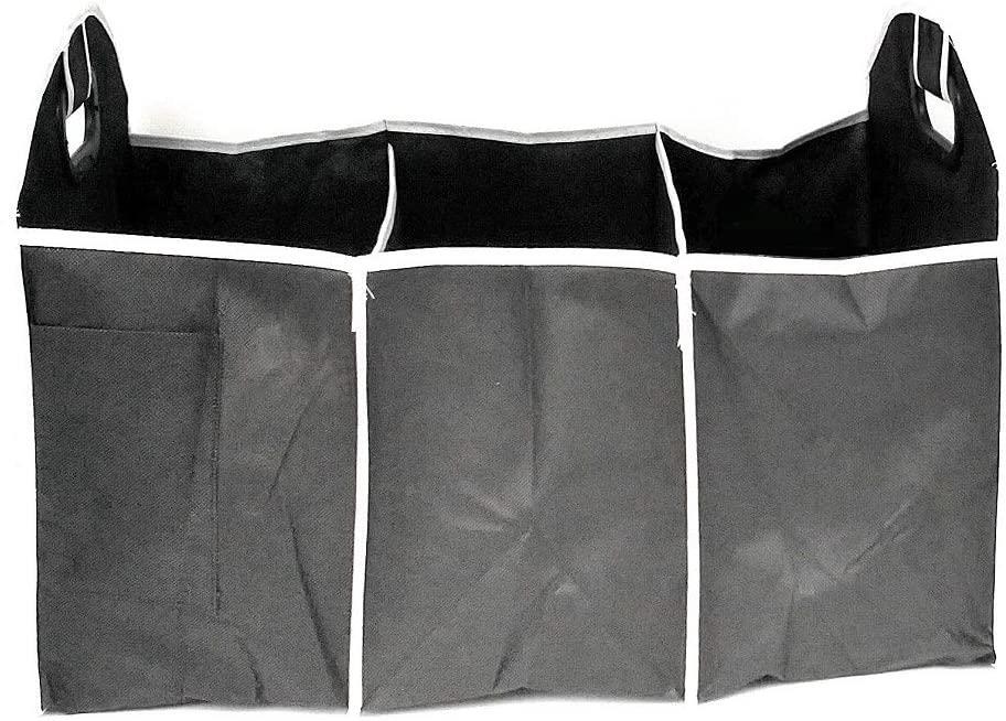 EFG Housewares EFG1004 EFG 2 in 1 CAR Boot Organiser Shopping Tidy Heavy Duty Collapsible Foldable Storage, Black