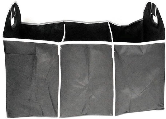 EFG Housewares EFG1004 EFG 2 in 1 CAR Boot Organiser Shopping Tidy Heavy Duty Collapsible Foldable Storage, Black