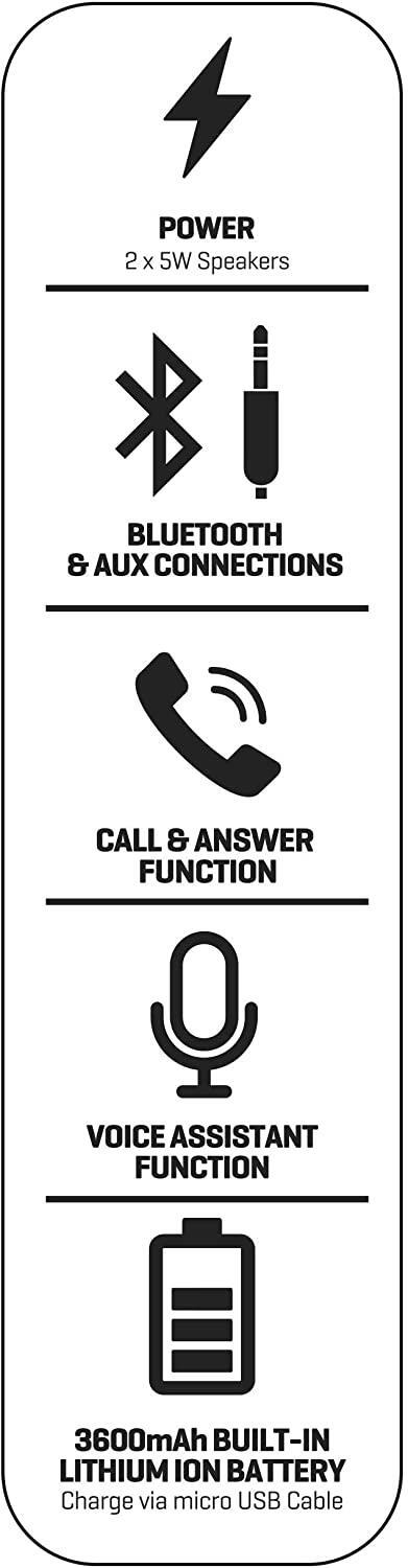 Daewoo Voice Assistant Bluetooth Speaker 5W Powerful Audio Output Lightweight and Portable Blue