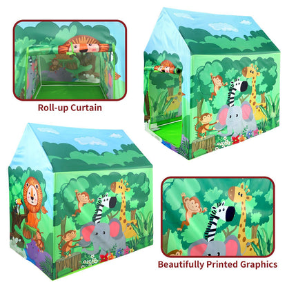 SOKA Animal Jungle Playhouse for Kids Indoor Outdoor Foldable Play Tent Camping