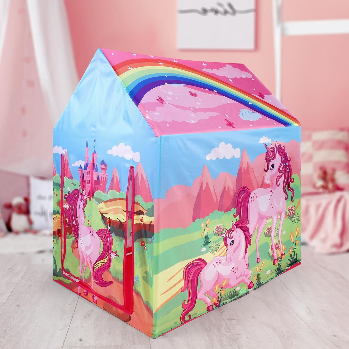 SOKA Unicorn Playhouse for Kids Indoor Outdoor Foldable Play Tent Camping Beach