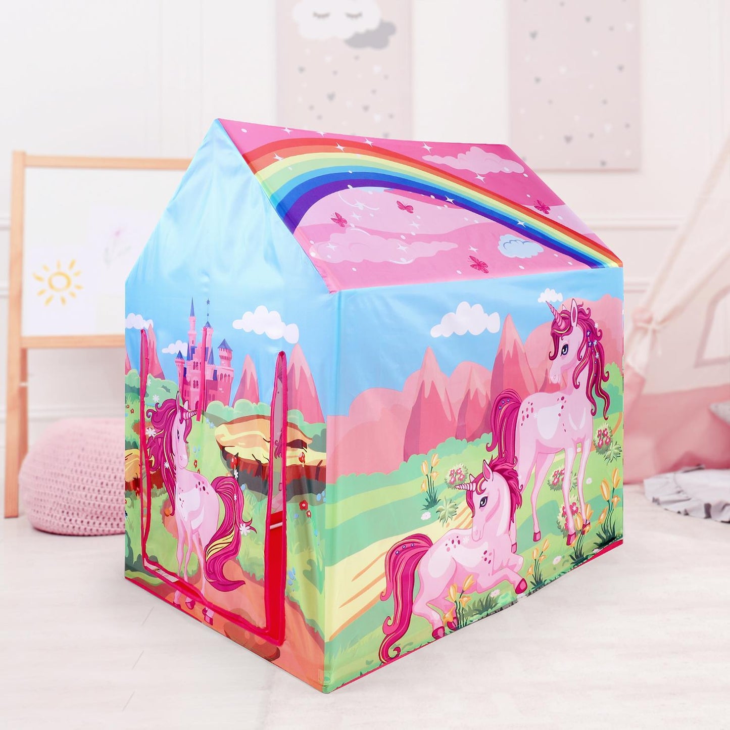SOKA Unicorn Playhouse for Kids Indoor Outdoor Foldable Play Tent Camping Beach