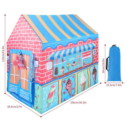 SOKA Ice Cream Parlour Playhouse for Kids Indoor Outdoor Foldable Play Tent