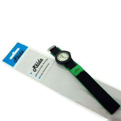 Relda Children's Analogue Nite-Glo Quartz Luminous Dial Green & Black Velcro Strap Boys Watch REL55