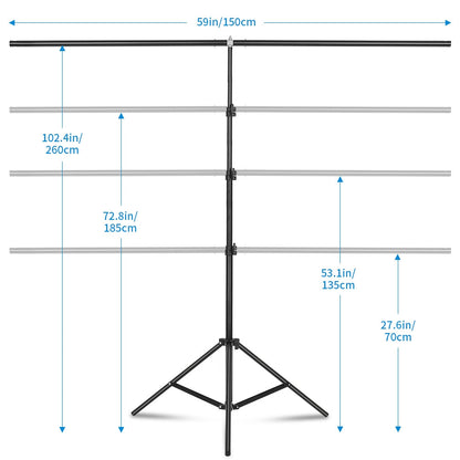 Kshioe improved version with 150cm cross bar T-shaped bracket iron black photography Stand
