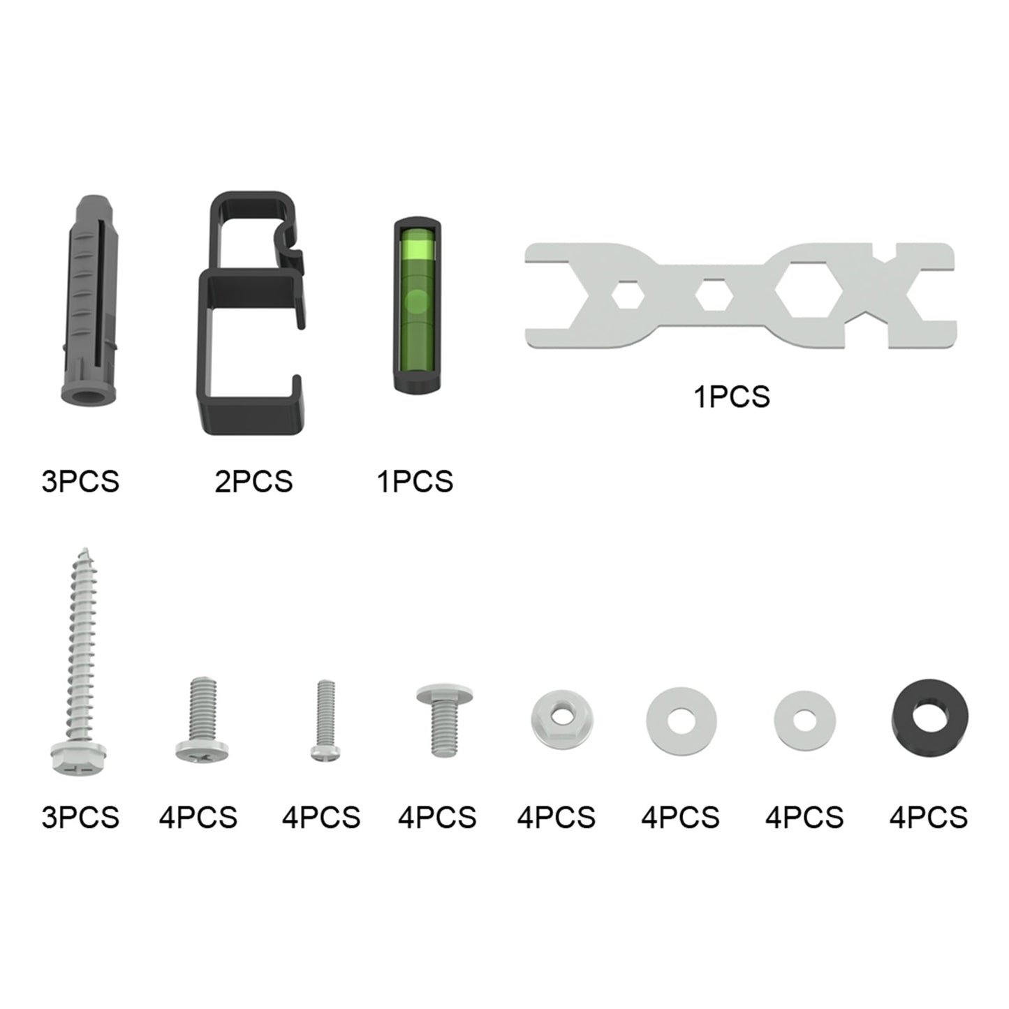 LEADZM 26-55" Adjustable Wall Mount Bracket Rotatable TV Stand TMX400 with Spirit Level