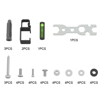 LEADZM 26-55" Adjustable Wall Mount Bracket Rotatable TV Stand TMX400 with Spirit Level