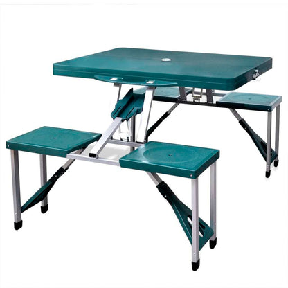 Foldable Camping Table Set with 4 Stools Aluminium Extra Light